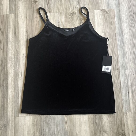 NWT Peach Gym Work Play Erika Tank Black Velvet Tank Size Medium (MSRP $49) - Picture 1 of 9